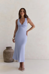 Dancing Till Dark Maxi Dress Blue