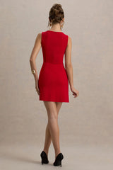 Kalina | Red Mini Dress With Bow Detail