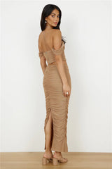 Dance Darling Maxi Skirt Beige