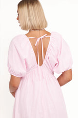 Sullivan Puff Sleeve Maxi Dress - Pink