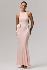 By Your Side | Pink Cut-Out Maxi Dress With Bows