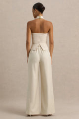 Bellarose | Nude Wide-Leg Trousers