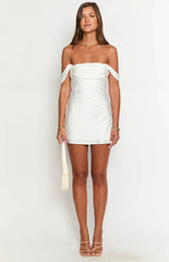 Zoella White Off The Shoulder Mini Dress
