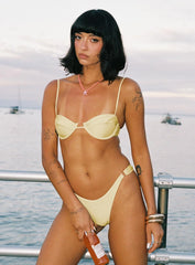 Kennedie Shine High Cut Ring Bikini Bottoms Yellow