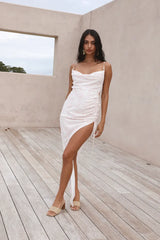 HELLO MOLLY White Sand Oasis Maxi Dress Pink