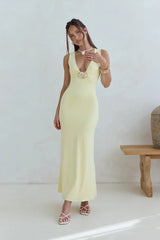 Coastal Caprice Maxi Dress Yellow