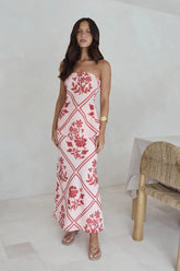 Minimale Maxi Skirt Red