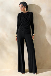 Safirra | Black Wide-Leg Trouser