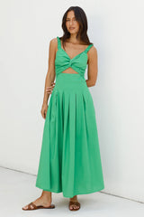 Cherry Kisses Maxi Dress Green
