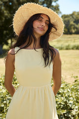 With The Wind Midi Dress Yellow