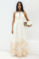 The Meadow���s Secret Halter Maxi Dress Yellow