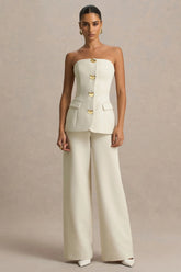 Zoey | Nude Bandeau Jumpsuit