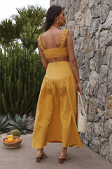 Mango Trees Maxi Skirt Mustard