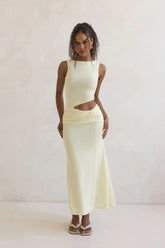 Over And Over Mesh Maxi Dress Yellow