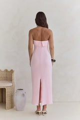 Sunny Daze Strapless Maxi Dress Pink