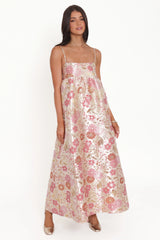 Yasmine Maxi Dress - Pink Floral