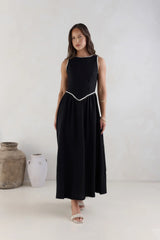 Sea Breeze Stories Maxi Dress Black