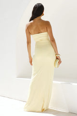 Kleo Strapless Maxi Dress Yellow
