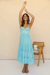 Somebody New Midi Dress Blue