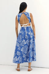 Waves of Serenity Maxi Dress Blue
