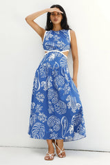 Waves of Serenity Maxi Dress Blue