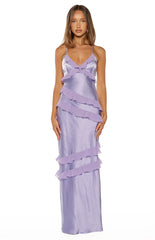 Inara Lilac Ruffle Maxi Dress