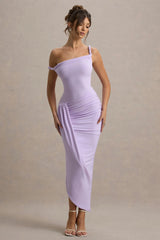 Angelique | Lilac Twisted Asymmetric Maxi Dress
