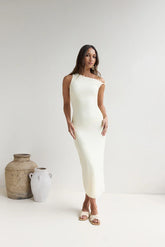 Moonlit Moments Off Shoulder Mesh Maxi Dress Yellow