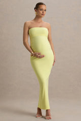Juniper | Lemon Strapless Maternity Maxi Dress