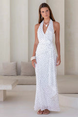 Spot The Treasure Maxi Dress White