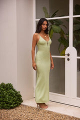Sea Shimmer Maxi Dress Lime
