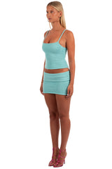 Lola Mini Skirt | Turquoise