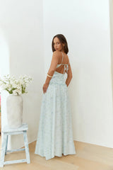 Among The Flowers Maxi Dress Blue