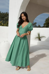 Careful Thinking Maxi Dress Green
