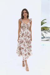 Florienne Tiered Midi Dress Mauve