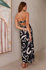 Check Me Out Strapless Maxi Dress Black