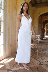 Thalassa Halter Midi Dress White