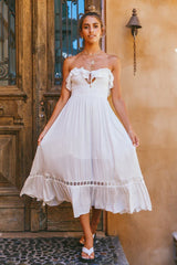 Santa Elena Midi Dress White