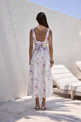Blooming Lily Maxi Dress White