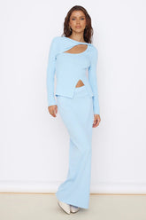 Garden of Eden Maxi Skirt Blue