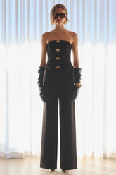 Zoey | Black Bandeau Jumpsuit