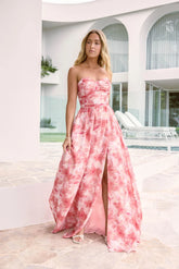 Dainty Events Strapless Maxi Dress Pink