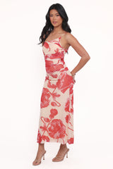 Jasmine Maxi Dress - Red Floral