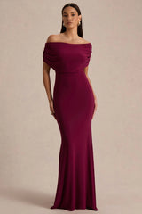 Bowden | Berry Bardot Maxi Dress