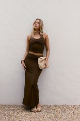 Jeni Maxi Skirt Brown