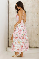 Sunset Dahlia Midi Dress Floral