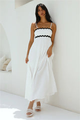 Blowing Away Maxi Dress White