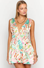 Genovia Dolce Vita Print Mini Dress