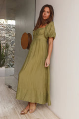 Without A Care Maxi Dress Green