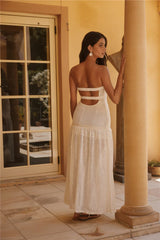 Midnight Radiance Dress Strapless Dress Cream